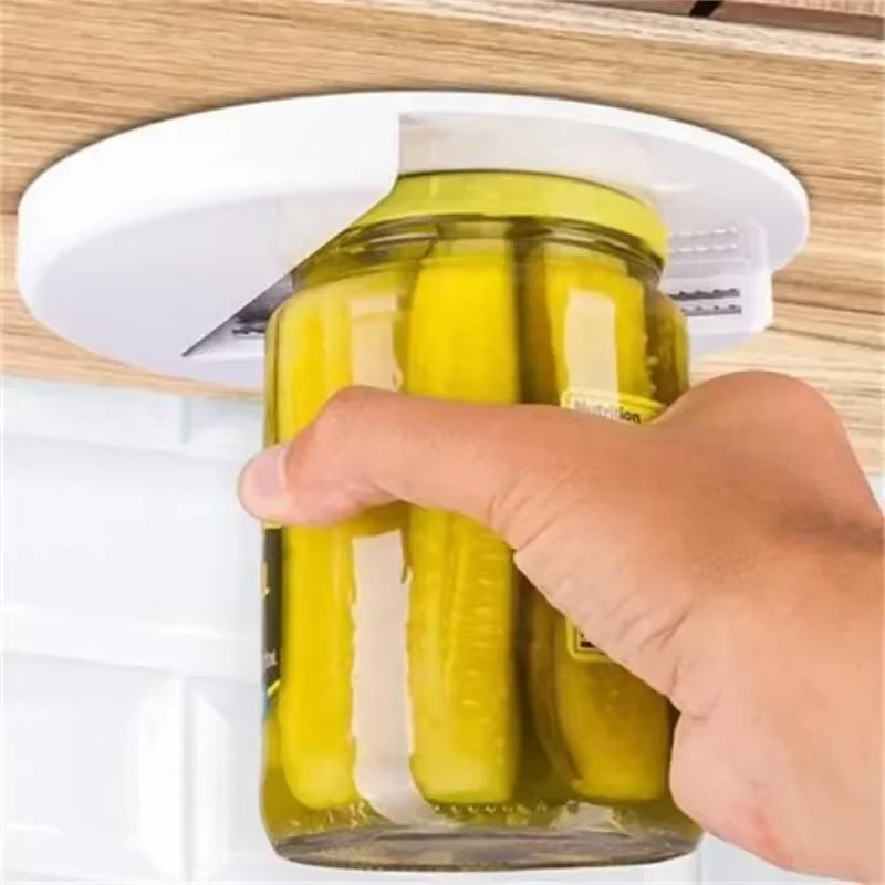 Under Table Can Opener, Jar Opener, round Can Opener, Kitchen Cabinet, under Lid, Bottle Opener, Gadget