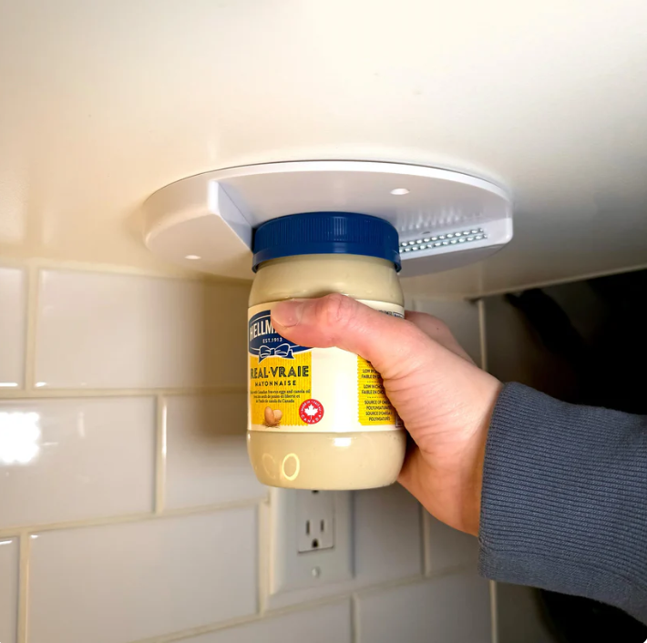 JarBuddy™ Under Cabinet Jar & Bottle Opener – Easy Grip Design