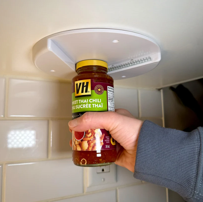 JarBuddy™ Under Cabinet Jar & Bottle Opener – Easy Grip Design