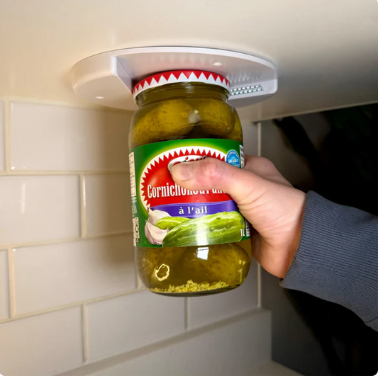JarBuddy™ Under Cabinet Jar & Bottle Opener – Easy Grip Design